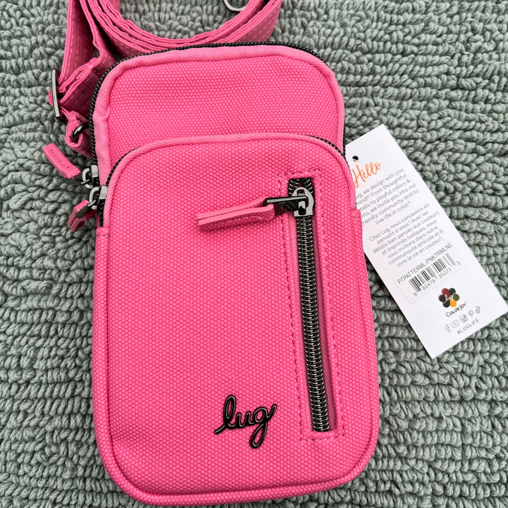 LUG Pitter Patter Matte Luxe Mini Crossbody NWT Pink Tourmaline
